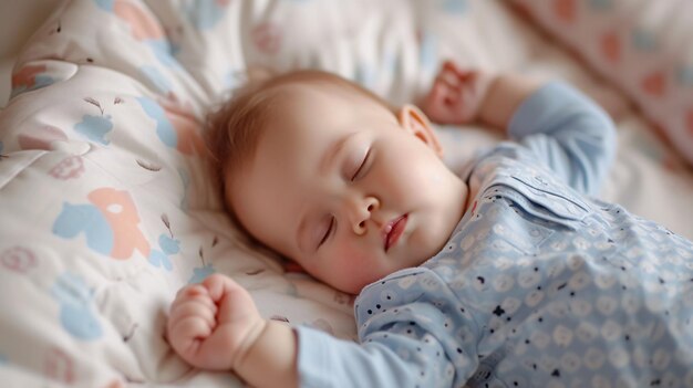 Dziecko spokojnie śpi w kołysce, uchwycając radość rodziny i nowego życia.