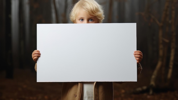 Zdjęcie dziecko trzymające tablicę