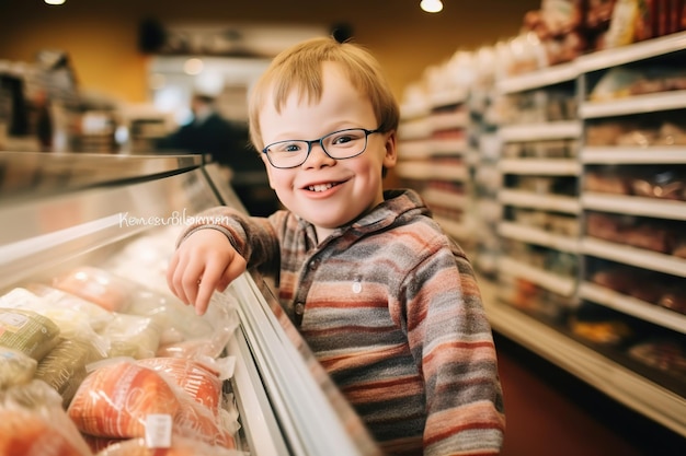 Dziecko z zespołem Downa w supermarkecie Wygenerowano sztuczną inteligencję