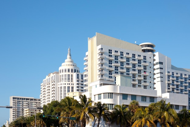 Dzielnica Art Deco Na Collins Avenue South Beach Miami Beach United Staes