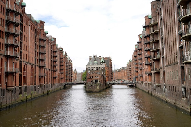 Dzielnica Speicherstadt W Porcie W Hamburgu Niemcy