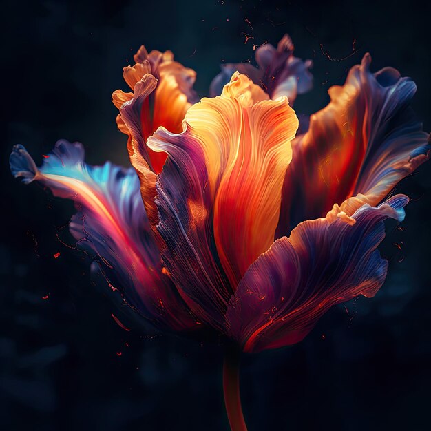dzieło sztuki ai generatywny tulipan