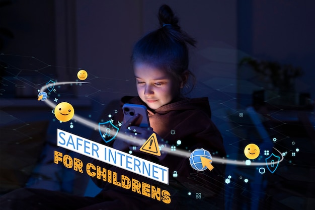 Zdjęcie dzień bezpieczniejszego internetu, zwłaszcza dla dzieci