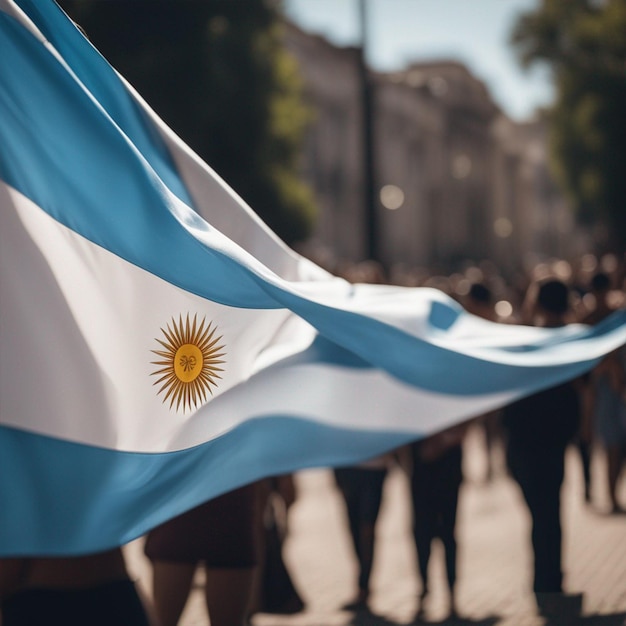 Dzień Flagi z najdłuższą tapetą z flagą Argentyny