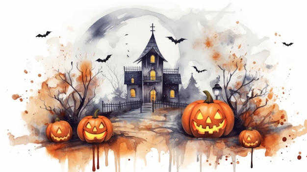 Dzień Halloween oczy Jack O' Lanterns cukierek albo psikus Samhain Wigilia Wszystkich Świętych Wigilia Wszystkich Świętych All hallowe'en upiorny Horror Duch Demon tło 31 października Generatywna sztuczna inteligencja