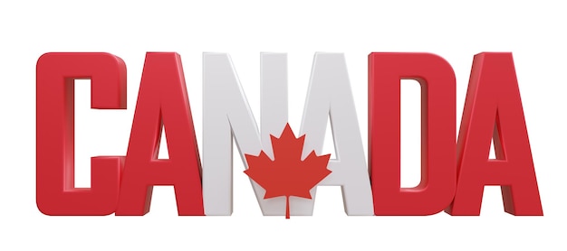 Dzień Kanady Kanadyjskie Święto Narodowe czerwony i biały tekst i liść klonu na białym tle