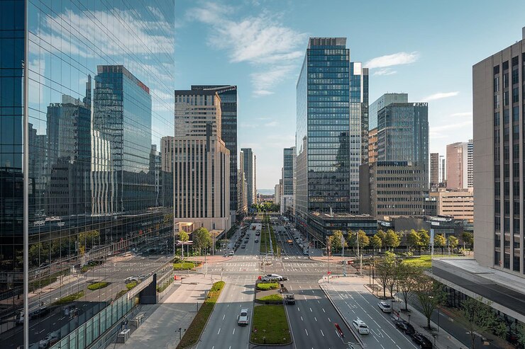 Zdjęcie dzień kyscraper