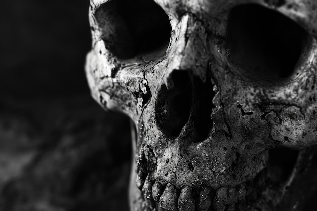 Dzień martwych czaszek i kości Przerażająca ilustracja Halloween