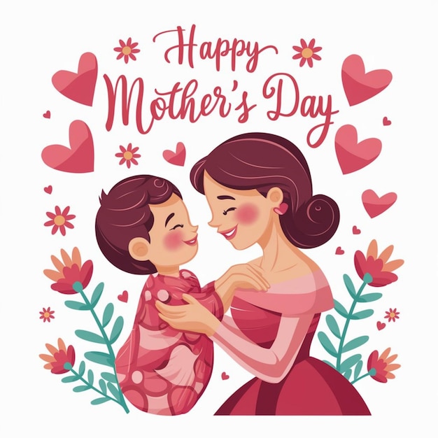 Dzień matki, szczęśliwy dzień matki, kartka na dzień matki.
