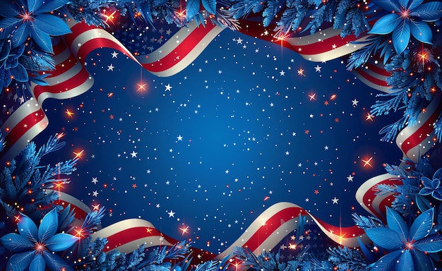 Zdjęcie dzień niepodległości ameryki usa 4 lipca mistrzowskie dzieło w ilustracji wektorowej