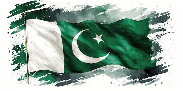 Dzień Niepodległości Pakistanu 14 sierpnia żołnierze machający tkaniną pakistańską flagą pakistanu