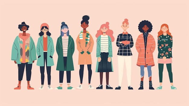 Dzień Przyjaźni Żywy Geometryczny Ilustracje Idealne dla Twoich projektów Ręcznie narysowane Doodles Style