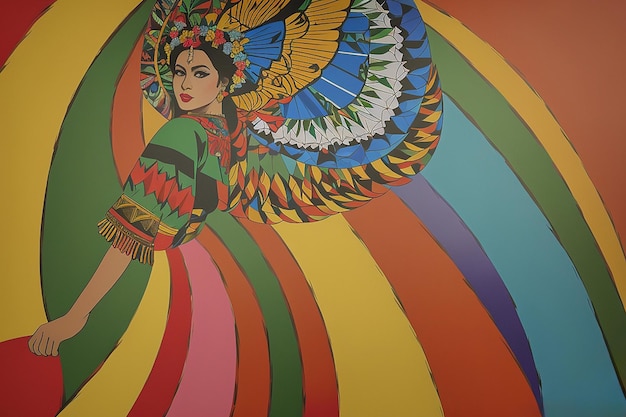 Dzień rewolucji meksykańskiej Historia Tradycyjni ludzie Ilustracja rysunek