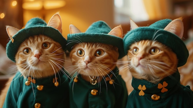 Zdjęcie dzień św. patryka leprechaun cats showcase