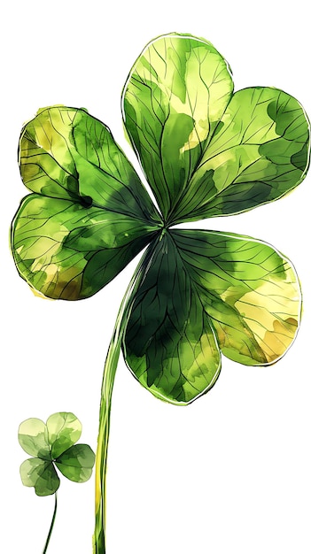 Dzień św. Patryka zielone tło Zielona irlandzka koniczynka liście wzór trawa liście irlandzka wiosna