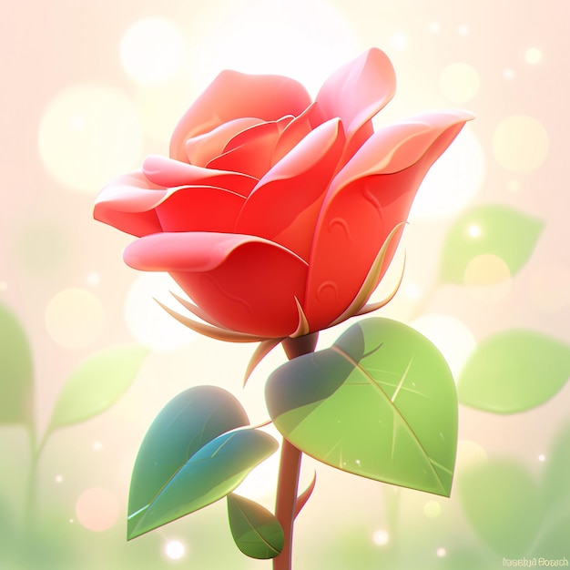 Dzień Świętego Walentynki czerwona róża serce bukiet ilustracja piękny bukiet róż