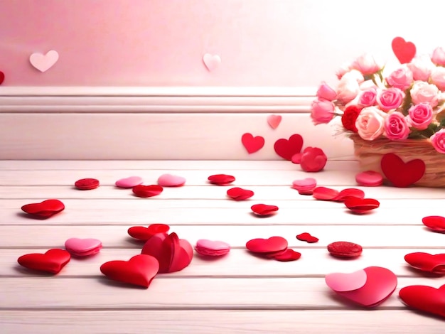 Dzień Walentynek tło banner projekt najlepszej jakości obraz tapety z sercem dar miłości