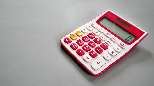 Dziesięć cyfr Kalkulatora z pustą przestrzeń po lewej stronie
