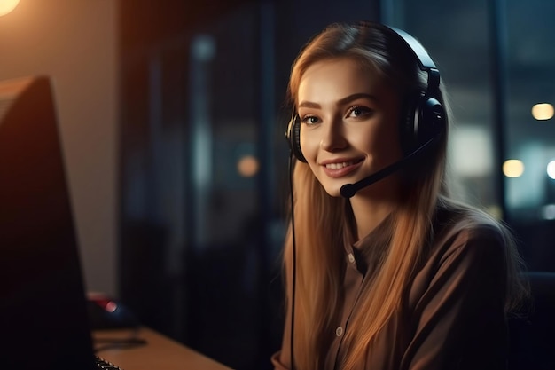 dziewczyna agentka call center