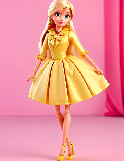 Dziewczyna Barbie w stylu lalki Model mody