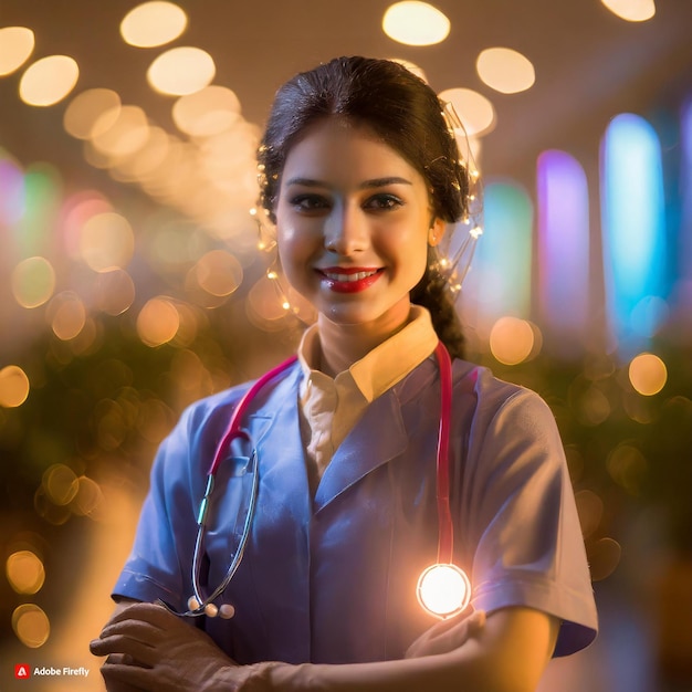 Zdjęcie dziewczyna lekarz pielęgniarka zdjęcie