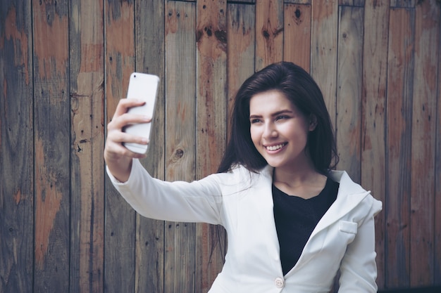 Dziewczyna portret selfie