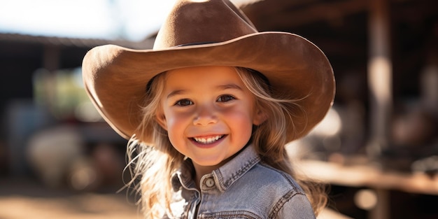 dziewczyna w kowbojskim kapeluszu