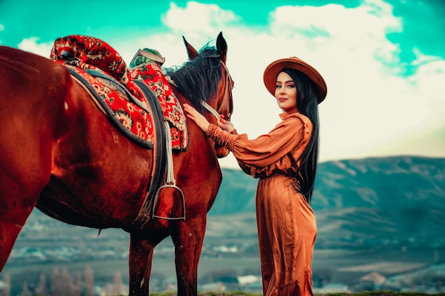 Zdjęcie dziewczyna z koniem