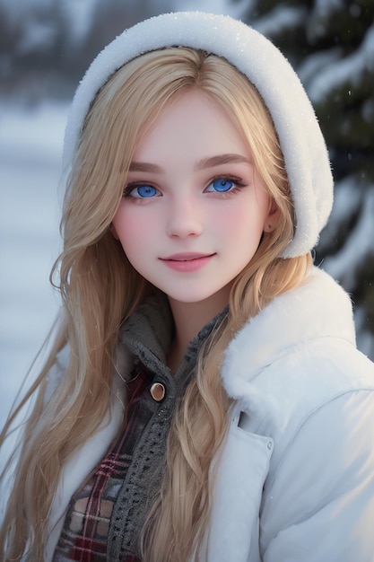 Dziewczyna z niebieskimi oczami