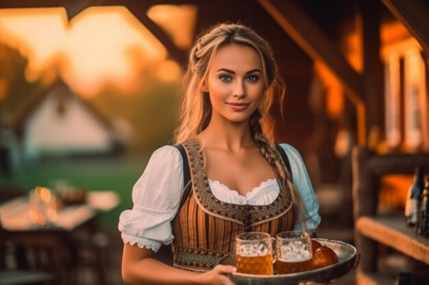 Zdjęcie dziewczyna z oktoberfestu