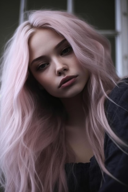 Dziewczyna z różowymi włosami
