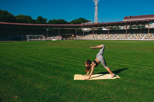 Dziewczyna zaangażowana w fitness