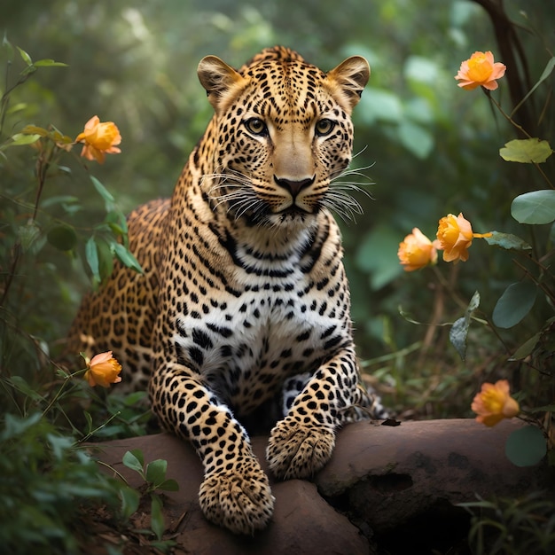 Dzika elegancja leoparda zachwyca naturalną wdzięcznością