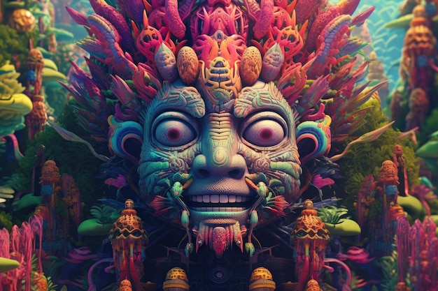 Dzika ilustracja podróży DMT