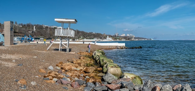 Dzika plaża w Odessie na Ukrainie