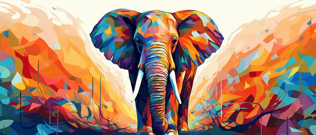 Dzikie wzory słoni jako dekoracja natury