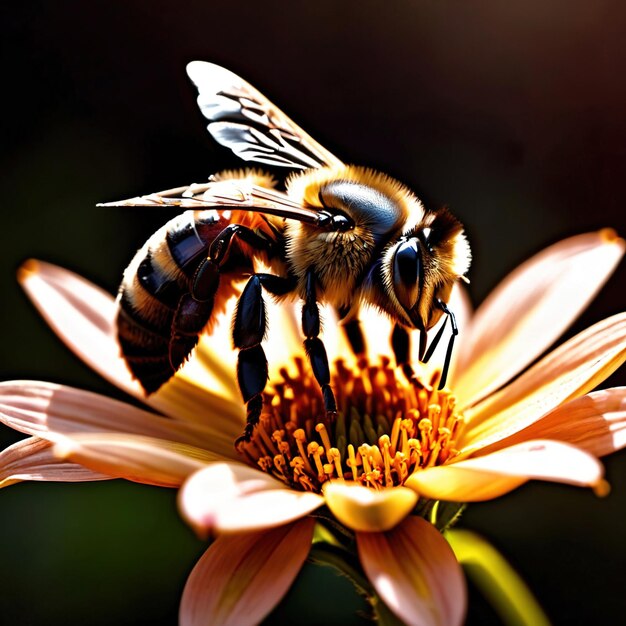 Dzikie zwierzęta pszczołowe żyjące w przyrodzie, część ekosystemu