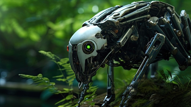 Dzikie zwierzęta robotowe w świecie po ludzkości