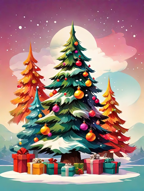 Dziwaczne drzewa bożonarodzeniowe Kraj Czarów