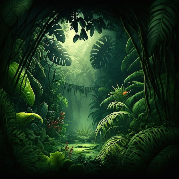 Dżungla Natura Tropikalne Lasy Deszczowe Gry HD Tło