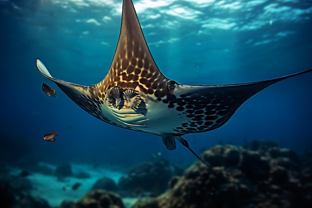 Eagle ray szybującyfotografie zwierząt morskich