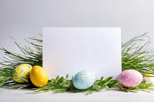 Easter background copyspace Easter card with eggs Happy Easter Easter wallpaper Easter template