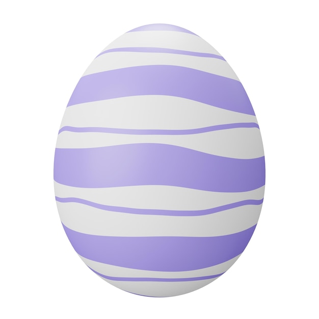 Easter Egg 3D renderowanie ilustracji izolowane na białym tle