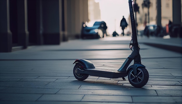 Ebikes skutery bezpieczeństwa Jazda escooter w środowisku miejskim z bliska