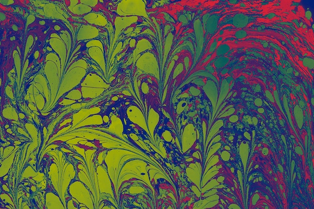 Ebru sztuka tło marmurkowata tekstura kwieciści wzory