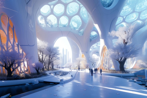 EcoFuturistic Hive City przedstawia centrum zdrowia i dobrego samopoczucia