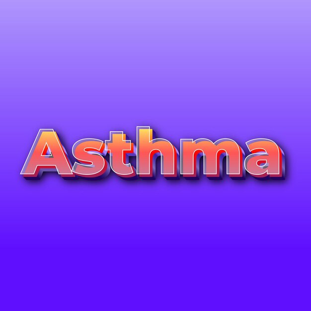 Zdjęcie efekt asthmatext zdjęcie karty jpg z gradientowym fioletowym tłem