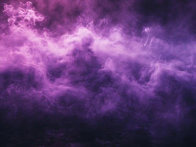 Efekt fioletowej mgły pyłowej z gęstą mgłą i fioletowym kolorem Efekt Glowi FX Texture Film Filter BG Art