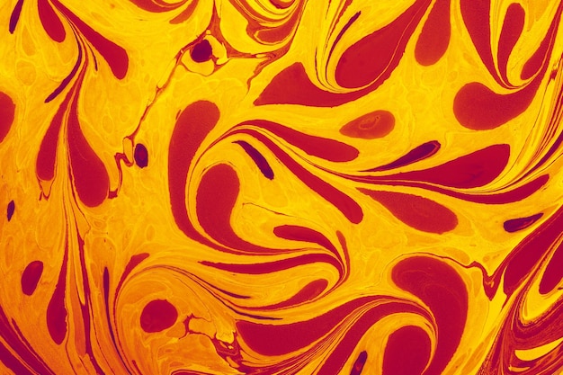 Zdjęcie efekt marmuru ebru z kwiatowym wzorem do nadruku