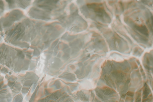 Efekt rozmycia zmiękczenie natura prawdziwe pomarszczone morze ocean woda powierzchnia Abstrakcyjne tło projekt tapety Podwodne fale na promieniach słońca dzień woda wszędzie Stonowana kolekcja zdjęć JASNOBRĄZOWY
